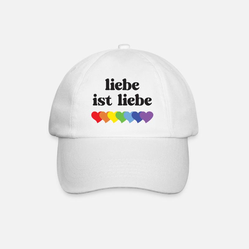 LGBT Pride Month - Liebe ist Liebe - Baseballkappe - Weiß/Weiß