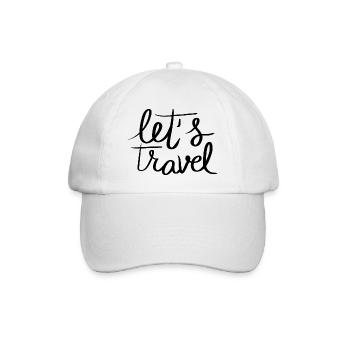 Let’s Travel - Baseballkappe - Weiß/Weiß - Vorne