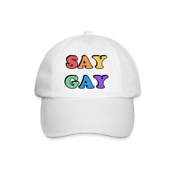 SAY GAY - Baseball Cap - white/white - Front