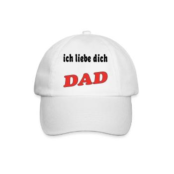 Ich liebe dich DAD - Casquette classique - blanc/blanc - Devant