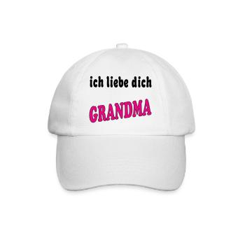 ich liebe dich GRANDMA - Casquette classique - blanc/blanc - Devant