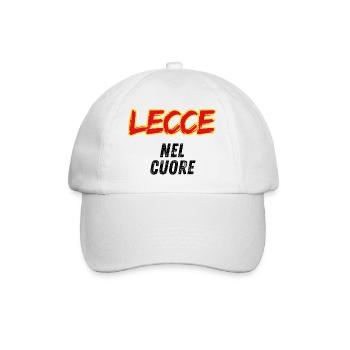 Lecce Jaune Rouge dans le Cœur - Casquette classique - blanc/blanc - Devant