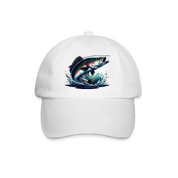 Fishing - Fish - Baseball Cap - white/white - Front