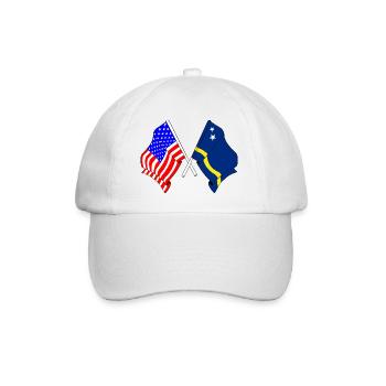 Drapeau des États-Unis et drapeau de Curaçao - Casquette classique - blanc/blanc - Devant