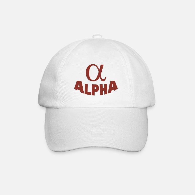 ALPHA - Baseballkappe - Weiß/Weiß