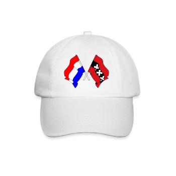 Drapeau Pays-Bas, Amsterdam croisé - Casquette classique - blanc/blanc - Devant