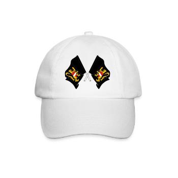 Two flags Flemish Brabant Belgium - Baseball Cap - white/white - Front