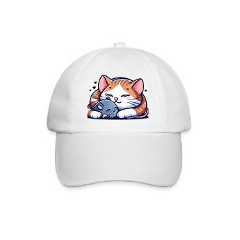Câlin Chat Et Souris Amoureux - Casquette classique - blanc/blanc - Devant
