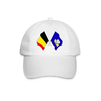 Flag Belgium, the Brussels Capital Region - Baseball Cap - white/white - Front