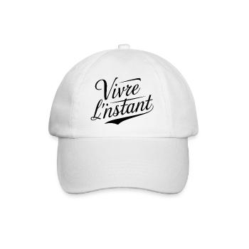 Vivre l instant - Casquette classique - blanc/blanc - Devant