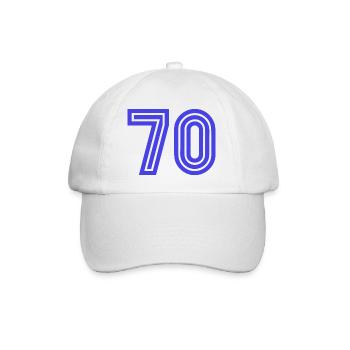 70. 70 ANS. 70e ANNIVERSAIRE. ANNIVERSAIRE 70 ANS. - Casquette classique - blanc/blanc - Devant