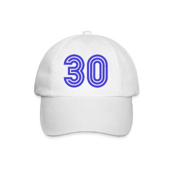 30. 30 ANS. 30e ANNIVERSAIRE. ANNIVERSAIRE 30 ANS. - Casquette classique - blanc/blanc - Devant