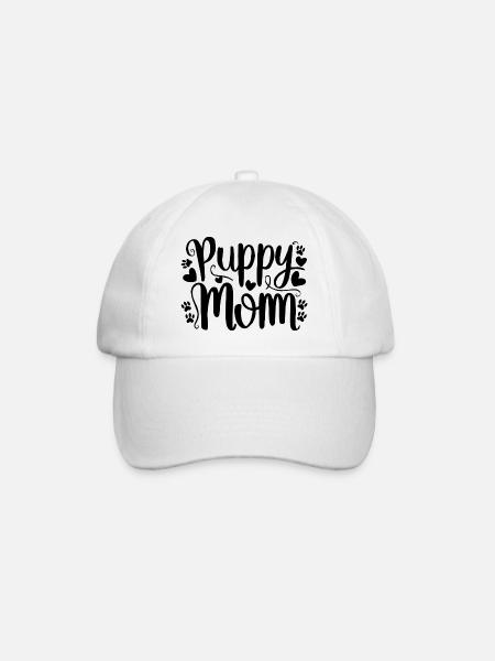 Welpe Hund - Baseballkappe - Weiß/Weiß