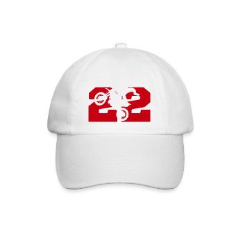 Moto 22 biker - Baseball Cap - white/white - Front