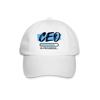CEO In Progress, CEO Shirts, Motivational Quotes - Baseball Cap - white/white - Front