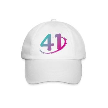 Number 41 multicolor - Baseball Cap - white/white - Front