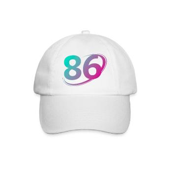 Number 86 multicolor - Baseball Cap - white/white - Front