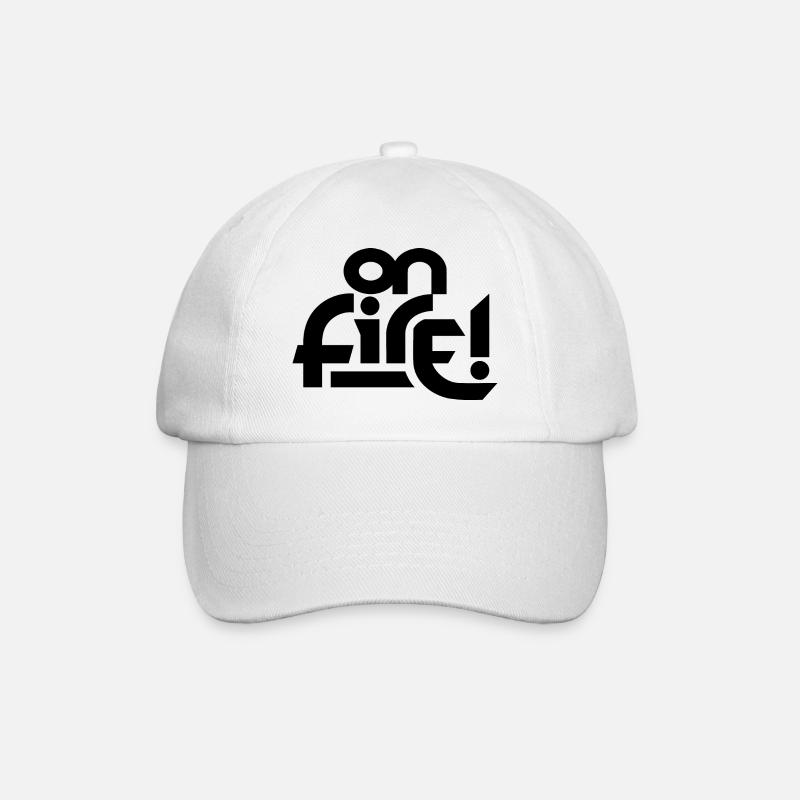 on fire noir (pour support clair) - Casquette classique - blanc/blanc