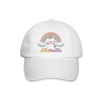 licorne de yoga - Casquette classique - blanc/blanc - Devant