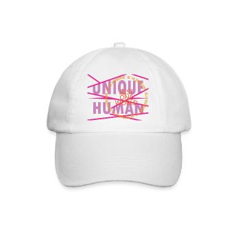 Unique person – Just one World. - Baseball Cap - white/white - Front