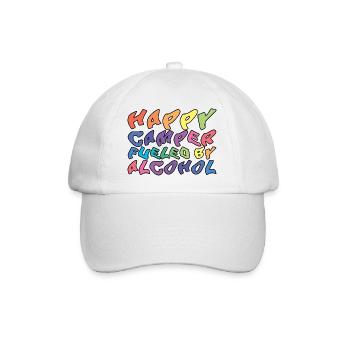 Un campeur heureux alimenté par l’alcool - Casquette classique - blanc/blanc - Devant