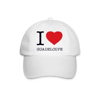 I LOVE GUADELOUPE - Baseballkappe - Weiß/Weiß - Vorne