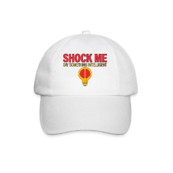 Shock Me, Say Something Intelligent 2 - Baseballkappe - Weiß/Weiß - Vorne