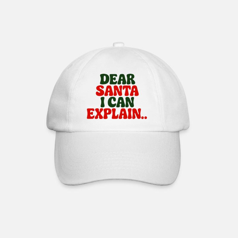 Dear Santa I Can Explain - Baseball Cap - white/white