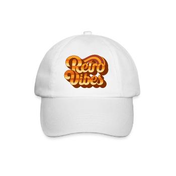 Retro-Vibes - Baseballkappe - Weiß/Weiß - Vorne