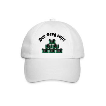 Der Berg Ruft! (Bier / Bierkästen / Grün / Old) - Baseballkappe - Weiß/Weiß - Vorne