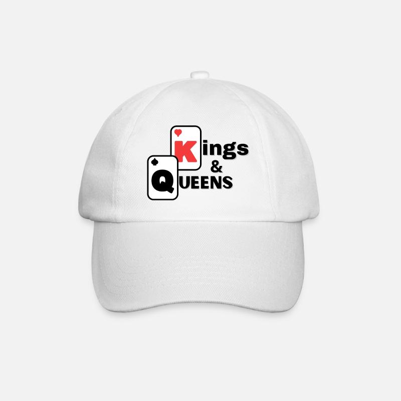 Karten, Poker, Kartenspiele - Baseballkappe - Weiß/Weiß