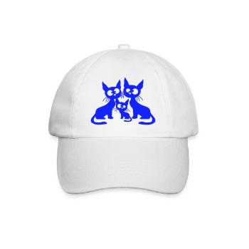 Chat fou Maman Papa Chaton Enfant Chaton Fun - Casquette classique - blanc/blanc - Devant
