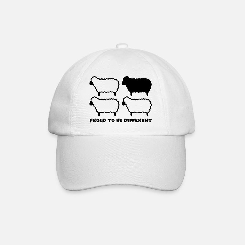 MOUTONS DIFFÉRENTS - 1C - Casquette classique - blanc/blanc