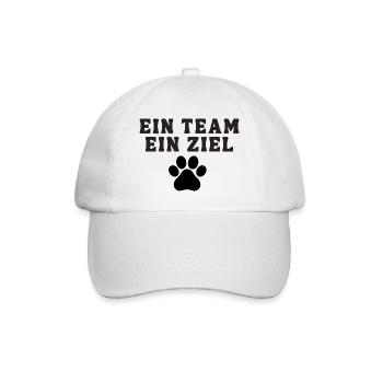 Ein Team ein Ziel Hundesport Hundeliebhaber Hund - Baseballkappe - Weiß/Weiß - Vorne