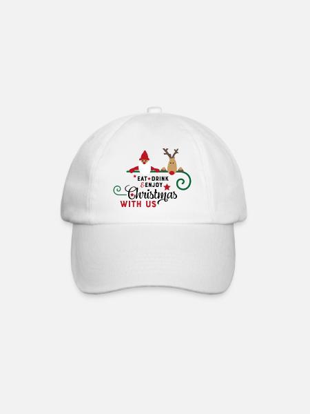 Lustige Sprüche zu Weihnachten - Baseballkappe - Weiß/Weiß