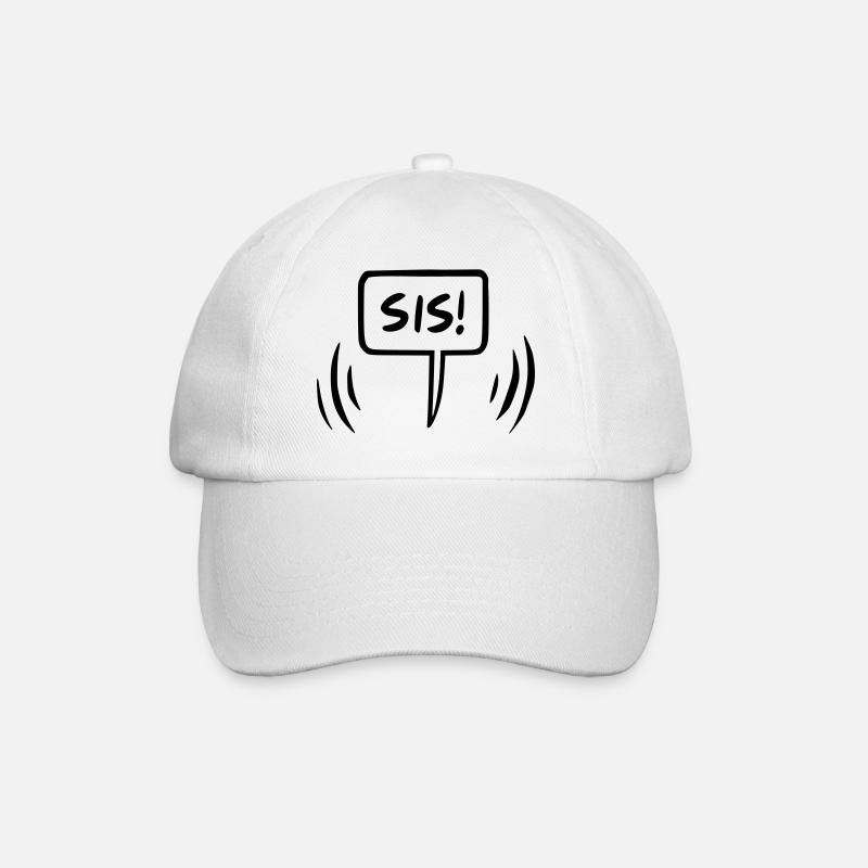 Si's Sister Speech Bubble - Baseball Cap - white/white