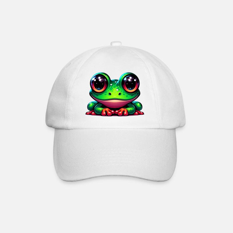 Frosch - Baseballkappe - Weiß/Weiß