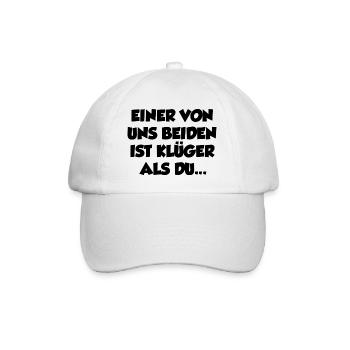 Lustiger Spruch Bild Witzig Humor Geschenkidee - Baseballkappe - Weiß/Weiß - Vorne