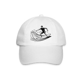 Surfer Junge - Baseballkappe - Weiß/Weiß - Vorne