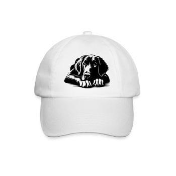 Flat-coated Retriever - Baseball Cap - white/white - Front