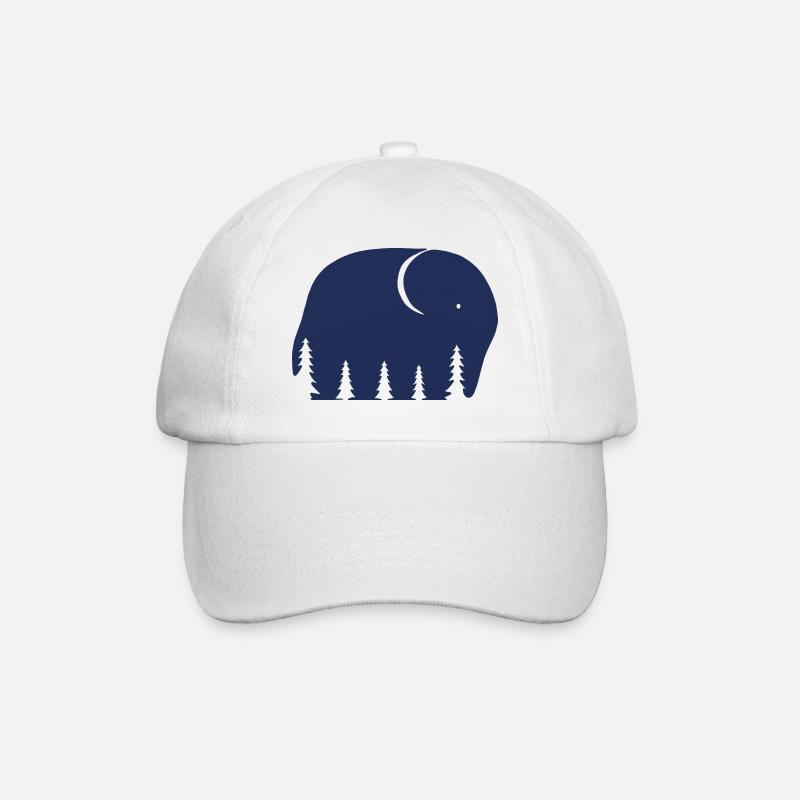 Ein Elefant oder ein Wald in dieser Fun Optical Illusi - Baseballkappe - Weiß/Weiß