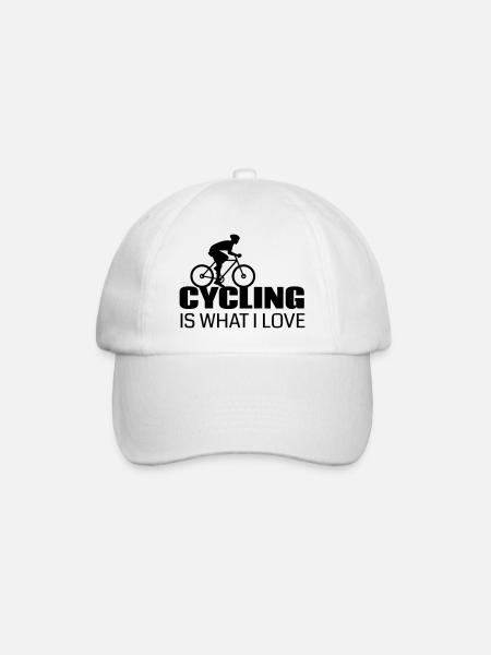 Fahrradfahren ist was ich liebe - Baseballkappe - Weiß/Weiß