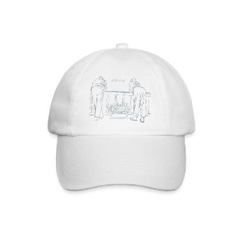 Man and woman offline - Baseball Cap - white/white - Front