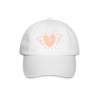 Winged Heart – Love takes its poetic flight - Baseball Cap - white/white - Front