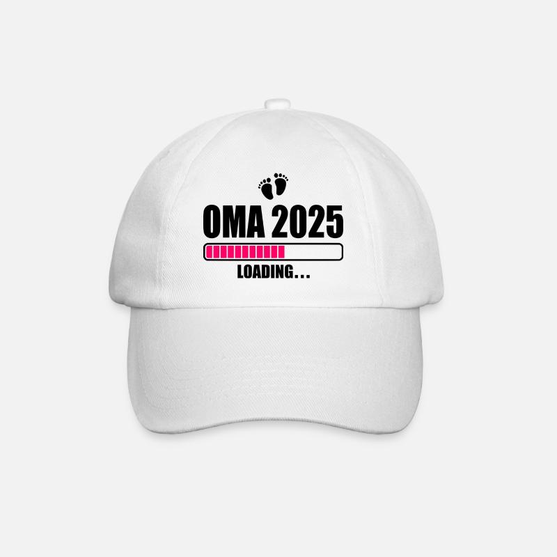 Oma 2025 loading - Baseballkappe - Weiß/Weiß