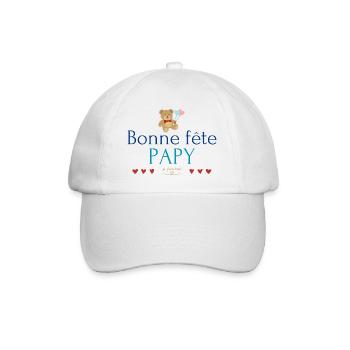 Bonne fête Papy. Annonce grossesse bébé. - Casquette classique - blanc/blanc - Devant