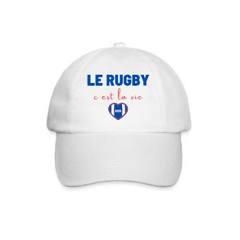 Rugby is life,Rugby,Rugbywoman,Rugbyman - Baseball Cap - white/white - Front