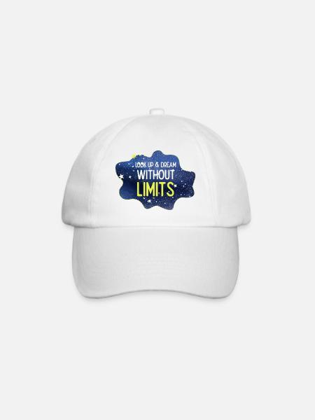 Look up and dream without limits - Baseball Cap - white/white