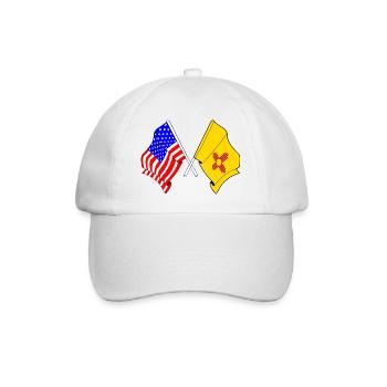 Flag USA and state of New Mexico crossed - Baseball Cap - white/white - Front