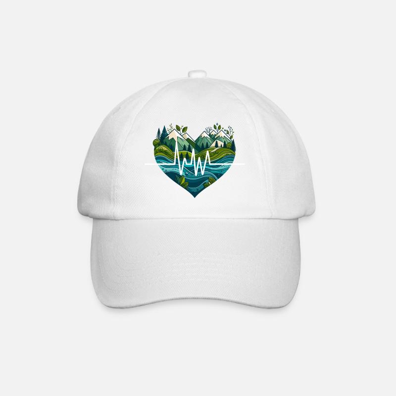 Nature - Heartbeat - Casquette classique - blanc/blanc